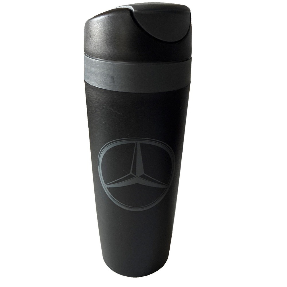 Mercedes Benz 16 Oz Kappa Black Plastic Tumbler Cup Hot/Cold Insulated Logo